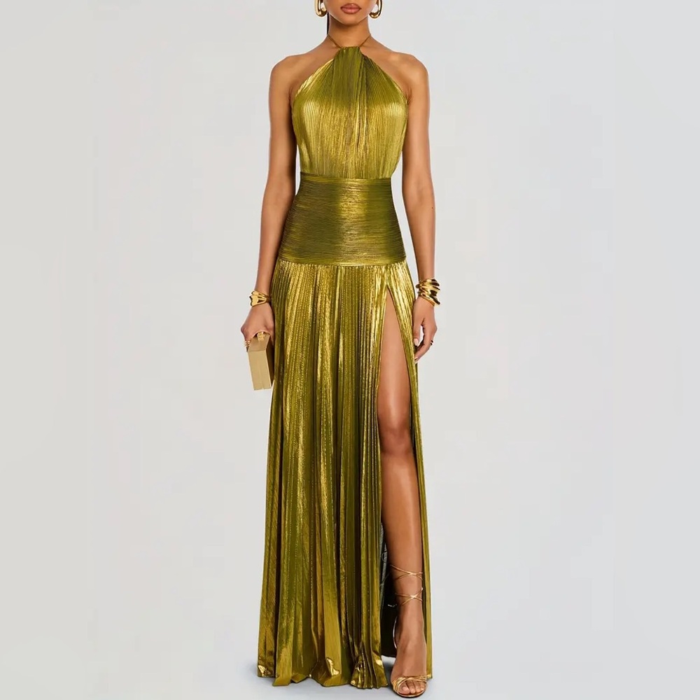NEW - Elegant Gold / Green Evening Gown